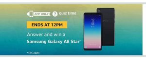 Amazon Samsung Galaxy A8 Star Quiz 9th September 1 Samsung Galaxy A8 Star Quiz 9th September