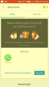 Refer and earn wynk music