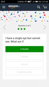 Amazon Pi Day riddle quiz answers win ₹31415. March 2023 5 amazon riddles quiz
