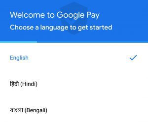 select language in Google pay