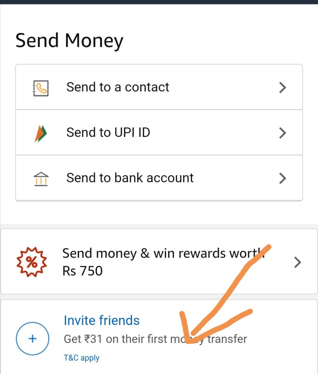 Amazon Pay UPI Referral Code "BQEND5". Refer & Earn 35