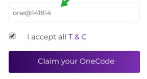 Onecode Referral code "one@141814". Complete tasks 1 onecode referral code