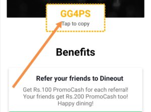 Dineout referral code