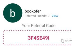 Cashout referral code