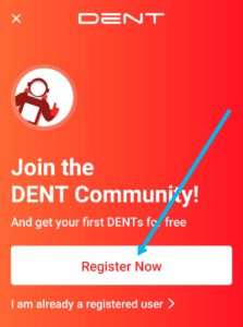 Dent app register now