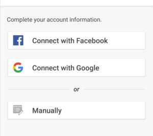 complete your account information