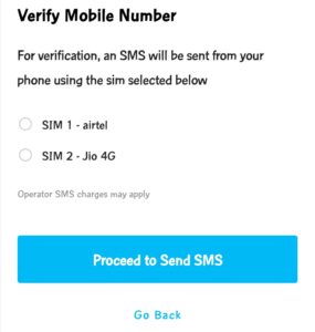 Verify your mobile number