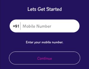 Enter your mobile number for signup