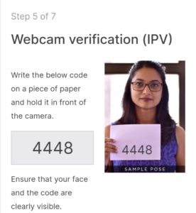 webcam verification (IPV)