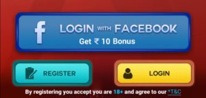 Login with facebook to get Cash bonus