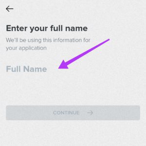 Enter your full name in upgrad