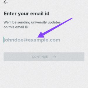 Enter your Email id in upgrad