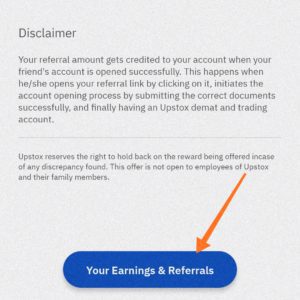Click on your earnings and referrals 