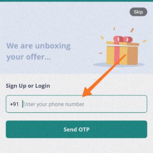 Enter your mobile number and verify it OTP 