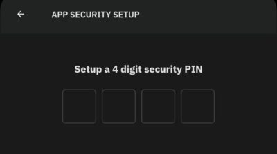 set a four-digit security pin