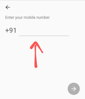 Enter mobile number in bounce