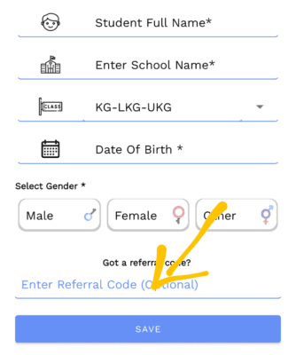 Enter Tao app referral code