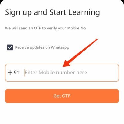 Curiousjr app Enter your mobile number