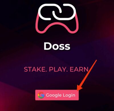 Doss app login with Google