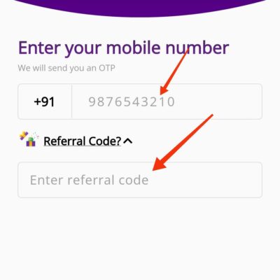 Enter Kraze app Referral code