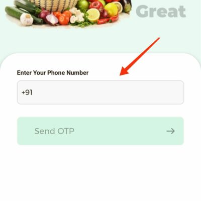 Enter mobile number in Pluckk app