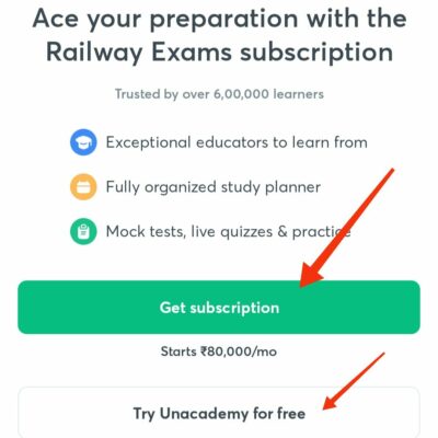 Try Unacademy for free