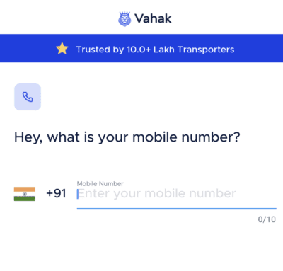 Enter your Mobile number 