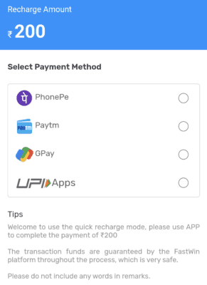 Add Money through UPI apps