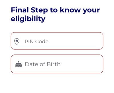 Enter your Pincode and Date of birth.