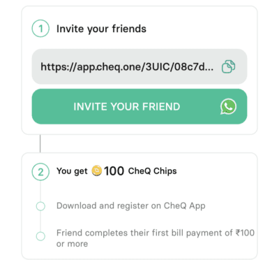 CheQ Referral Code, Link