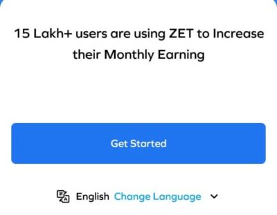 Open zet app and Click on Get Started