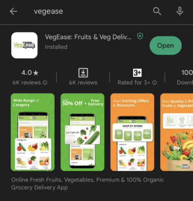 Download vegease app