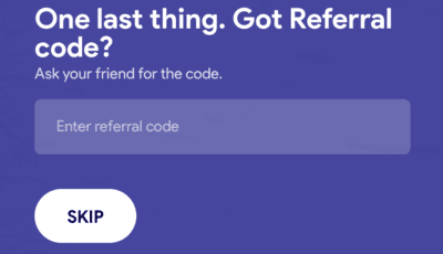 Enter Leaguex Referral code 