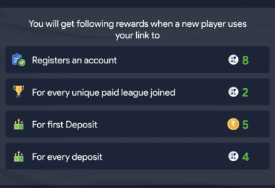 Leaguex Refer and Earn benefits 