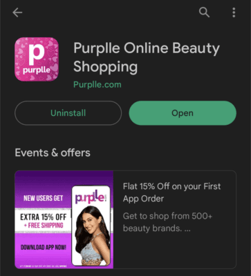 Download Purplle app