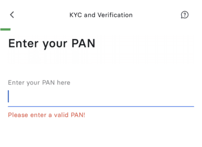 Enter Pan Card number 