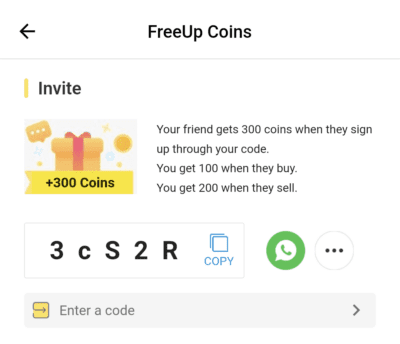 Free Up Invite Code