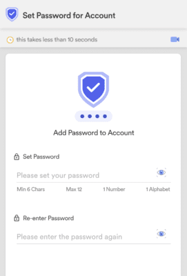 Add Password to dhan app
