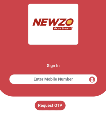 Newzo enter mobile number 