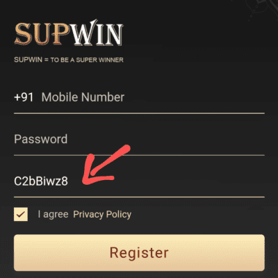 Enter Supwin Recommendation Code
