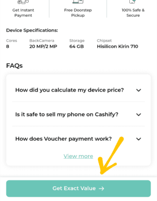 Get Exact value of Your mobile in Cashify 