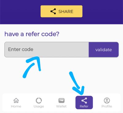 Enter Reward Supreme Referral code