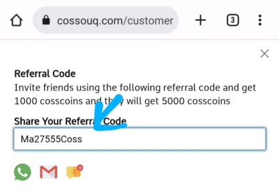 cossouq Referral Code