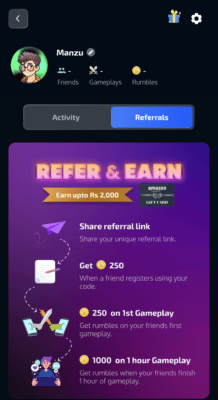 Rumble app Refer and Earn 
