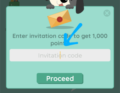 Enter Lovely pet Invitation Code