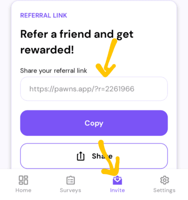 Pawns app Refer and Earn