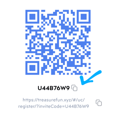 treasure nft referral code is U44B76W9. Refer & Earn 1 treasure nft referral code