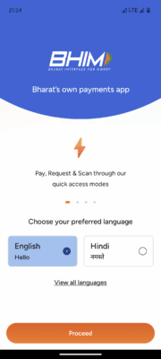 Select your preferred language 
