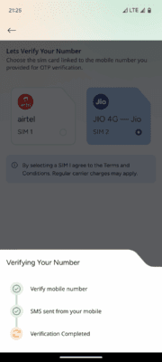 Verify your mobile number 