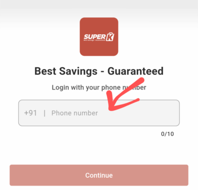 Superk Referral code RMFGTO. Get ₹50 discount + Refer 2 Enter your mobile number